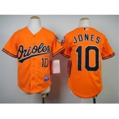 MLB Baltimore Orioles 10 Adam Jones Orange Cool Base Stitched Baseball Youth Jersey