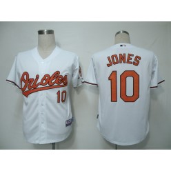 MLB Baltimore Orioles 10 Adam Jones White 2011 Cool Base Youth Jersey