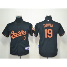 MLB Baltimore Orioles 19 Chris Davis Black Cool Base Youth Jersey