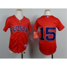 MLB Boston Red Sox 15 Dustin Pedroia 2014 Red Youth Jersey
