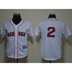 MLB Boston Red Sox 2 Jacoby Ellsbury White Cool Base Youth Jersey