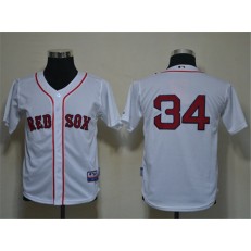 MLB Boston Red Sox 34 David Ortiz White Cool Base Youth Jersey