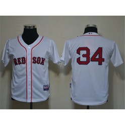 MLB Boston Red Sox 34 David Ortiz White Cool Base Youth Jersey