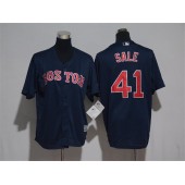 MLB Boston Red Sox 41 Chris Sale Navy Blue Stitched Majestic Cool Base Youth Jersey