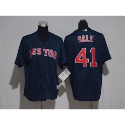 MLB Boston Red Sox 41 Chris Sale Navy Blue Stitched Majestic Cool Base Youth Jersey