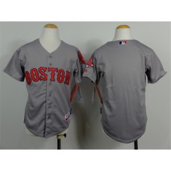 MLB Boston Red Sox Blank 2014 Gray Youth Jersey