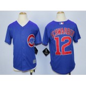 MLB Chicago Cubs 12 Kyle Schwarber Alternate Blue 2015 Cool Base Youth Jersey