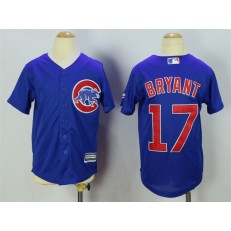 MLB Chicago Cubs 17 Kris Bryant Alternate Blue 2015 Cool Base Youth Jersey