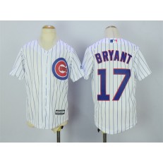 MLB Chicago Cubs 17 Kris Bryant Home White 2015 Cool Base Youth Jersey