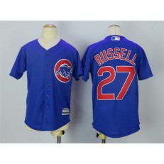 MLB Chicago Cubs 27 Addison Russell Alternate Blue 2015 Cool Base Youth Jersey