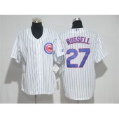 MLB Chicago Cubs 27 Addison Russell White Home New Cool Base Baseball Youth Jersey