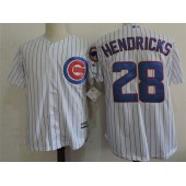 MLB Chicago Cubs 28 Kyle Hendricks Home White 2015 Cool Base Youth Jersey