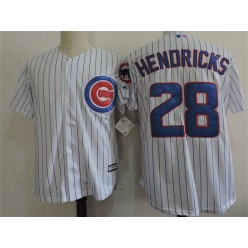 MLB Chicago Cubs 28 Kyle Hendricks Home White 2015 Cool Base Youth Jersey
