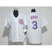 MLB Chicago Cubs 3 David Ross White Home New Cool Base Baseball Youth Jersey