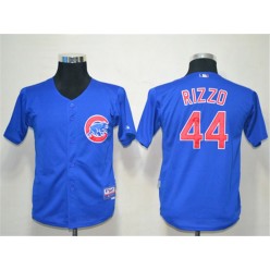 MLB Chicago Cubs 44 Anthony Rizzo Blue Cool Base Youth Jersey