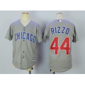 MLB Chicago Cubs 44 Anthony Rizzo Grey Cool Base Youth Jersey
