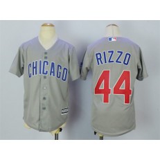MLB Chicago Cubs 44 Anthony Rizzo Grey Cool Base Youth Jersey