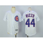 MLB Chicago Cubs 44 Anthony Rizzo Home White 2015 Cool Base Youth Jersey