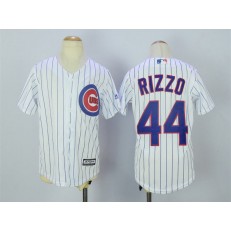 MLB Chicago Cubs 44 Anthony Rizzo Home White 2015 Cool Base Youth Jersey