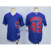 MLB Chicago Cubs 49 Jake Arrieta Alternate Blue 2015 Cool Base Youth Jersey