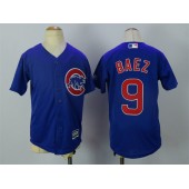 MLB Chicago Cubs 9 Javier Baez Alternate Blue 2015 Cool Base Youth Jersey