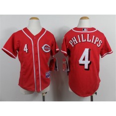 MLB Cincinnati Reds 4 Brandon Phillips Red Youth Jersey