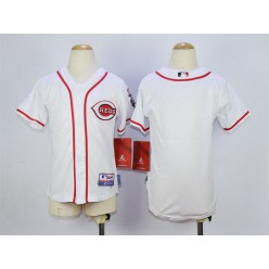 MLB Cincinnati Reds Blank White Youth Jersey
