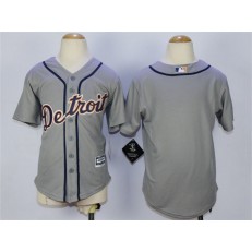 MLB Detroit Tigers Blank Grey Cool Base Youth Jersey