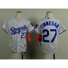 MLB Kansas City Royals 27 Brandon Finnegan White Youth Jersey