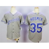 MLB Kansas City Royals 35 Eric Hosmer Grey Road 2015 Cool Base Youth Jersey