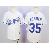 MLB Kansas City Royals 35 Eric Hosmer White 2015 Cool Base Youth Jersey