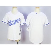 MLB Kansas City Royals Blank White 2015 Cool Base Youth Jersey