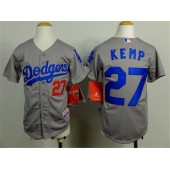 MLB Los Angeles Dodgers 27 Matt Kemp 2014 Gray Youth Jersey