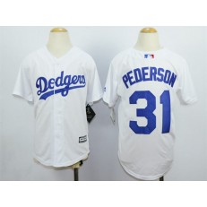 MLB Los Angeles Dodgers 31 Joc Pederson White 2015 Cool Base Youth Jersey