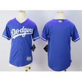 MLB Los Angeles Dodgers Blank Blue Cool Base Youth Jersey