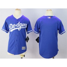 MLB Los Angeles Dodgers Blank Blue Cool Base Youth Jersey