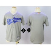 MLB Los Angeles Dodgers Blank Grey Cool Base Youth Jersey