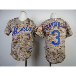 MLB New York Mets 3 Curtis Granderson 2014 Camo Youth Jersey