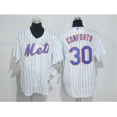 MLB New York Mets 30 Michael Conforto Retired White Stitched Majestic Cool Base Youth Jersey