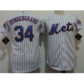 MLB New York Mets 34 Noah Syndergaard White Cool Base Youth Jersey