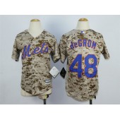MLB New York Mets 48 Jacob deGrom Alternate Camo 2015 Cool Base Youth Jersey