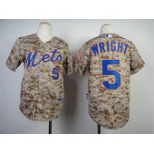 MLB New York Mets 5 David Wright 2014 Camo Youth Jersey