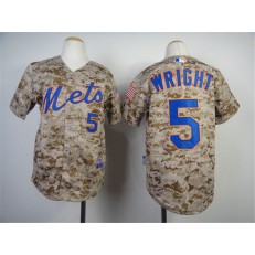 MLB New York Mets 5 David Wright 2014 Camo Youth Jersey