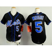 MLB New York Mets 5 David Wright Black Youth Jersey