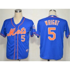 MLB New York Mets 5 David Wright Blue Cool Base Youth Jersey