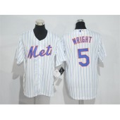 MLB New York Mets 5 David Wright Retired White Stitched Majestic Cool Base Youth Jersey