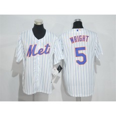 MLB New York Mets 5 David Wright Retired White Stitched Majestic Cool Base Youth Jersey