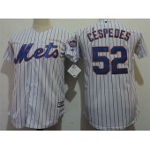 MLB New York Mets 52 Yoenis Cespedes White Cool Base Youth Jersey