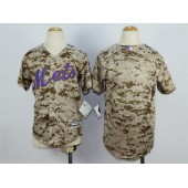 MLB New York Mets Blank Alternate Camo 2015 Cool Base Youth Jersey