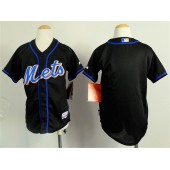 MLB New York Mets Blank Black Youth Jersey